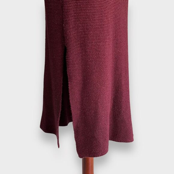 Max Studio Crochet Knit Sleeveless Midi Dress Women's Size Small Burgundy Maroon - Picture 8 of 10